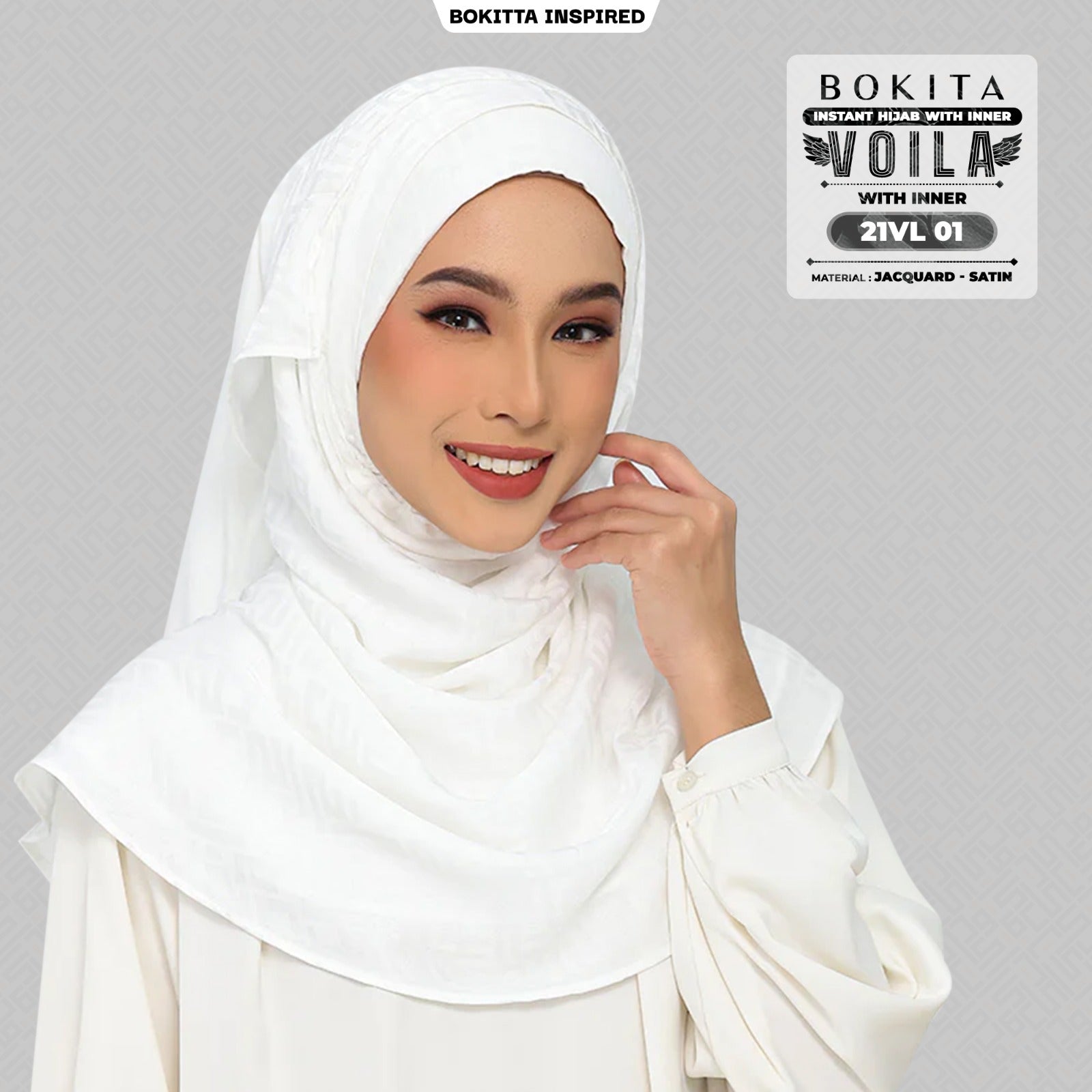 Bokitta Inspired Jacquard Satin Monogram - Free Box