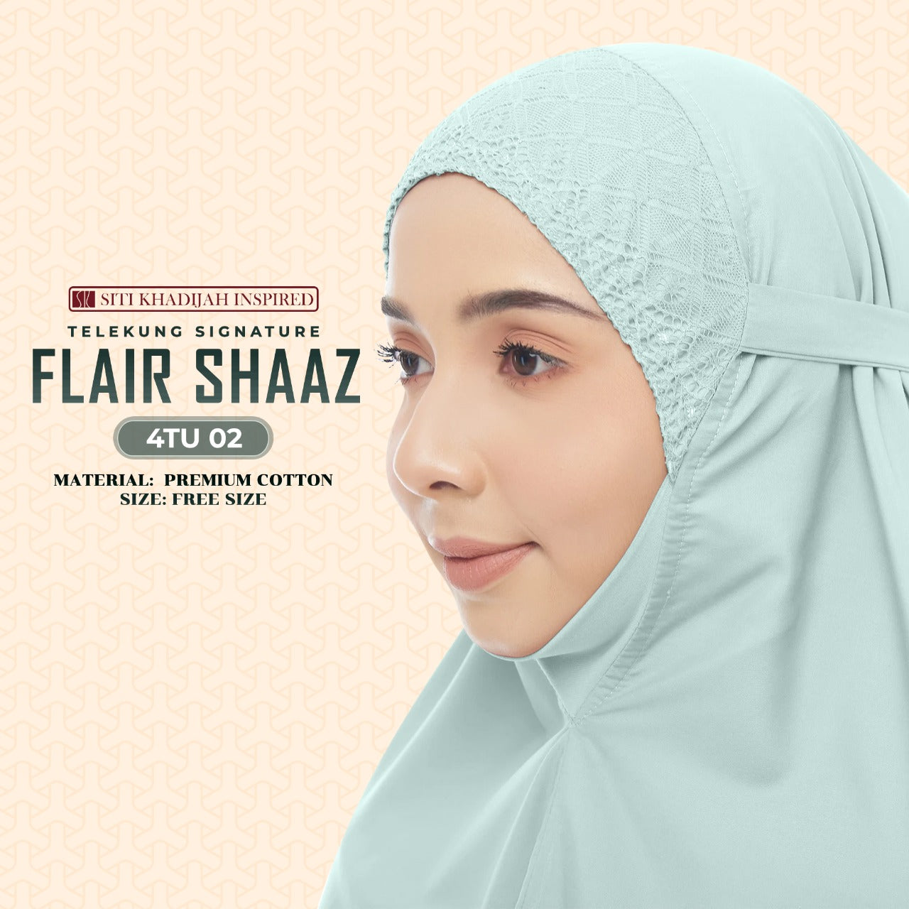 Telekung Siti Khadijah Inspired Signature Flair Shaaz - FREE Woven bag (4TU)