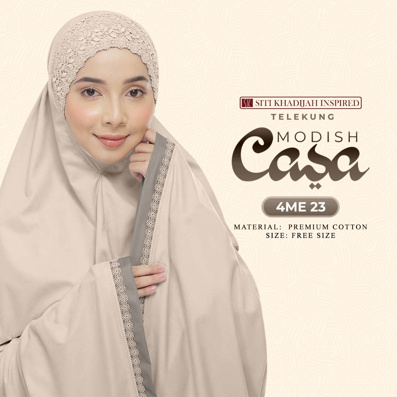 Siti Khadijah Telekung Inspired Modish Casa Collection - Free Woven Bag (4ME)