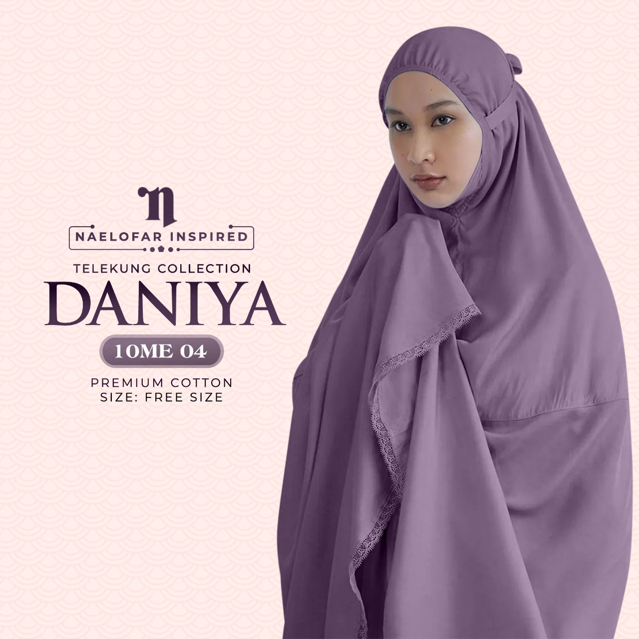 Telekung Naelofar Daniya Collection FREE Woven Bag (10ME)