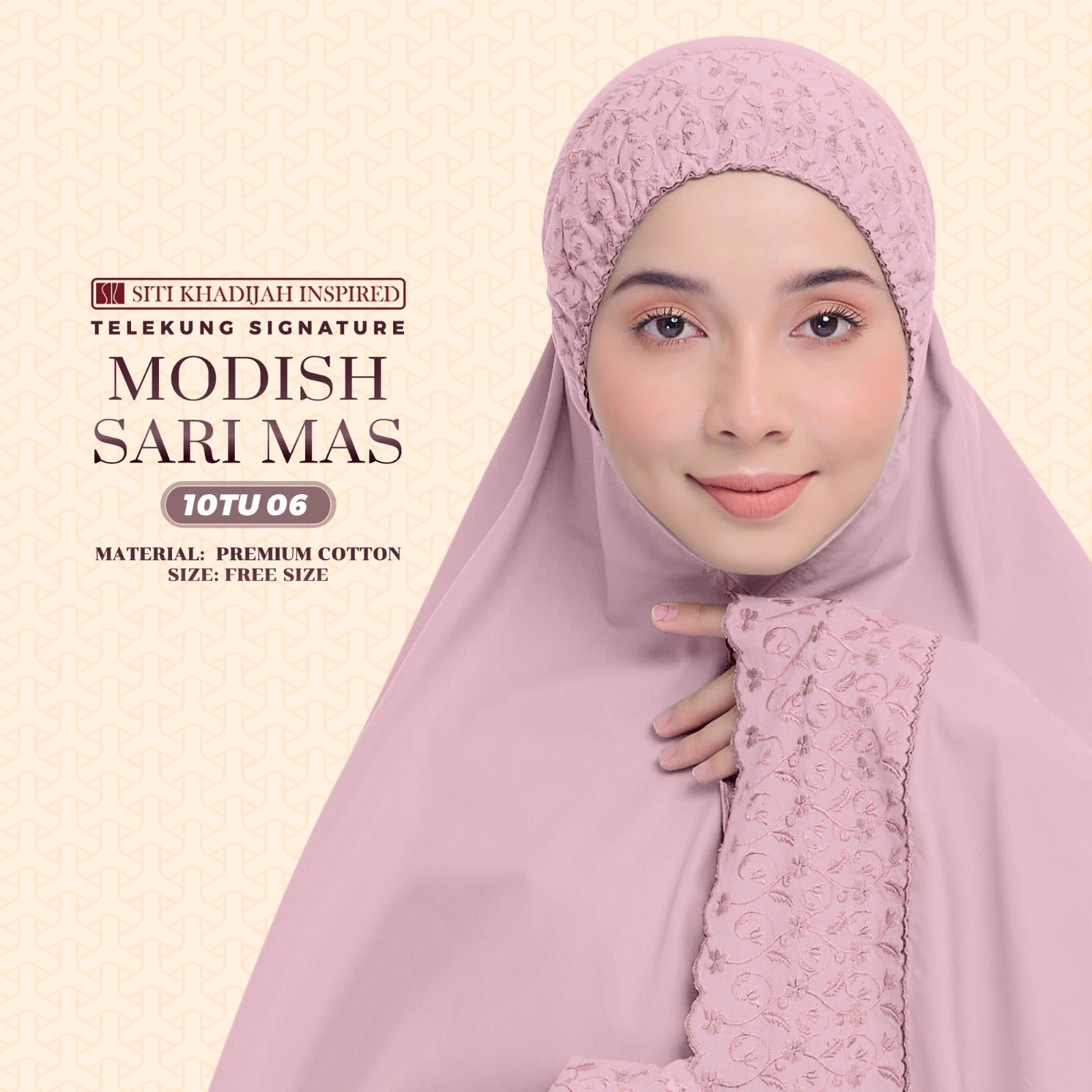 Telekung Siti Khadijah Inspired Signature Sari Mas Collection - Free Wovenbag (10TU)